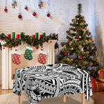 Tribal Maori Polynesian Tattoo Print Tablecloth