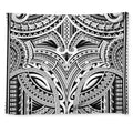 Tribal Maori Polynesian Tattoo Print Tapestry