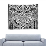 Tribal Maori Polynesian Tattoo Print Tapestry