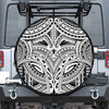 Tribal Maori Polynesian Tattoo Print Tire Cover