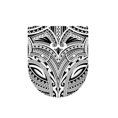 Tribal Maori Polynesian Tattoo Print Toilet Lid Cover