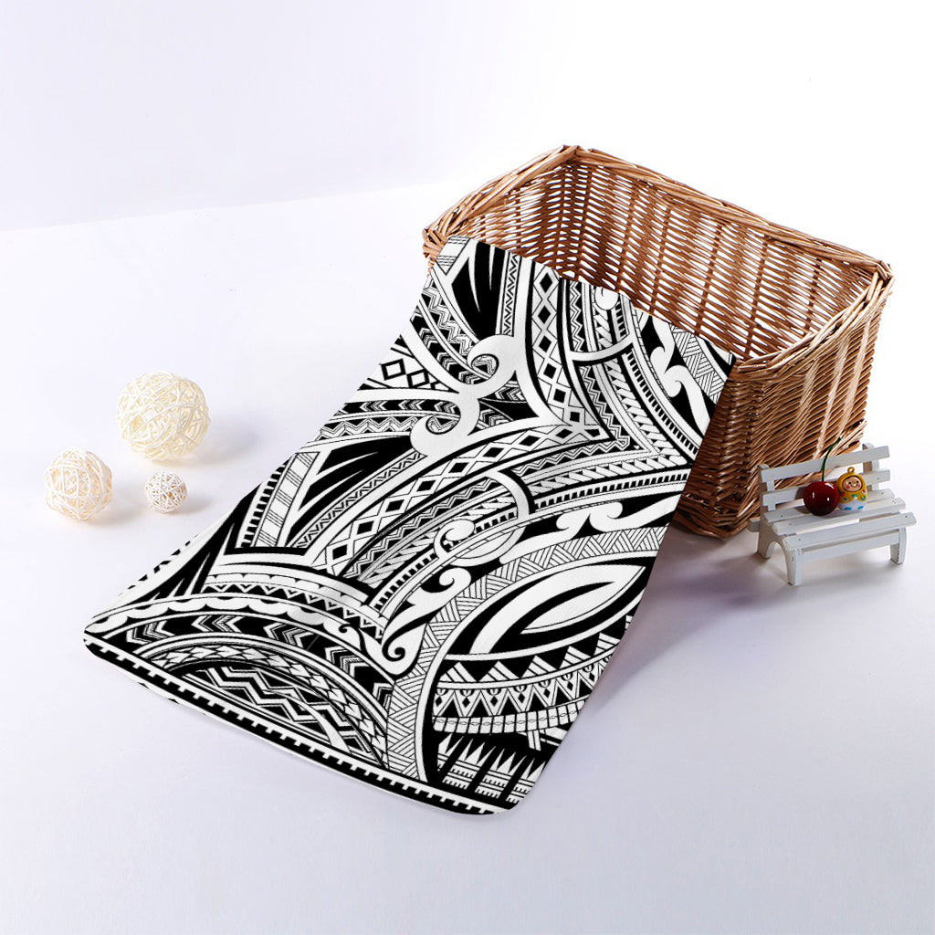 Tribal Maori Polynesian Tattoo Print Towel