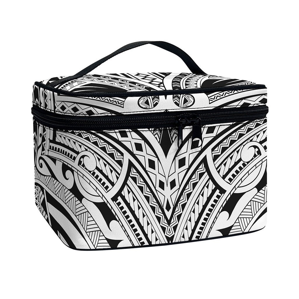 Tribal Maori Polynesian Tattoo Print Travel Makeup Bag