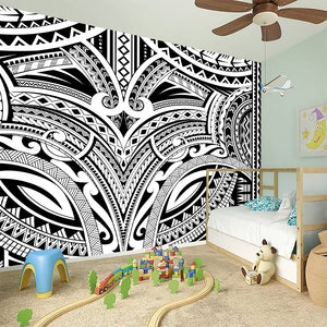 Tribal Maori Polynesian Tattoo Print Wall Sticker