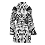 Tribal Maori Polynesian Tattoo Print Women's Bathrobe