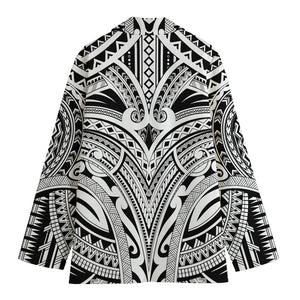 Tribal Maori Polynesian Tattoo Print Women's Blazer