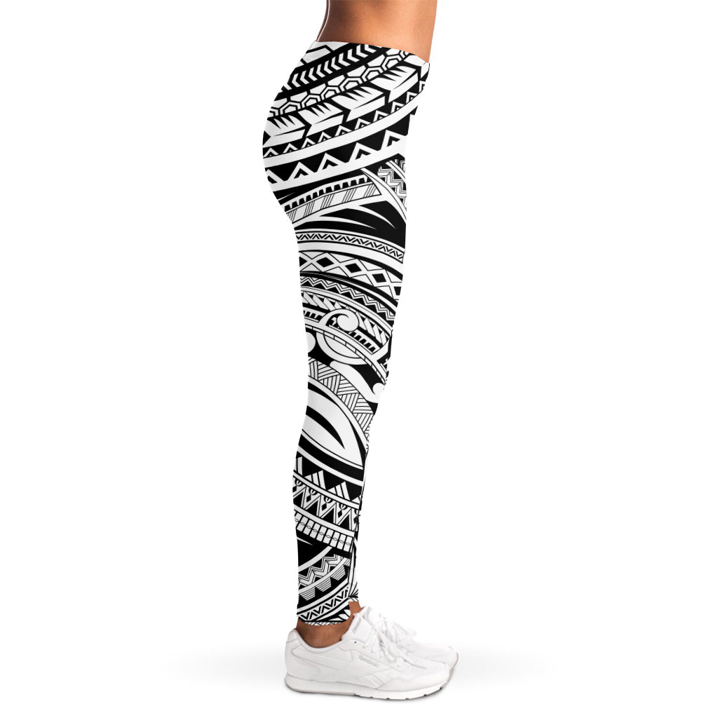 Tribal Maori Polynesian Tattoo Print Women's Leggings