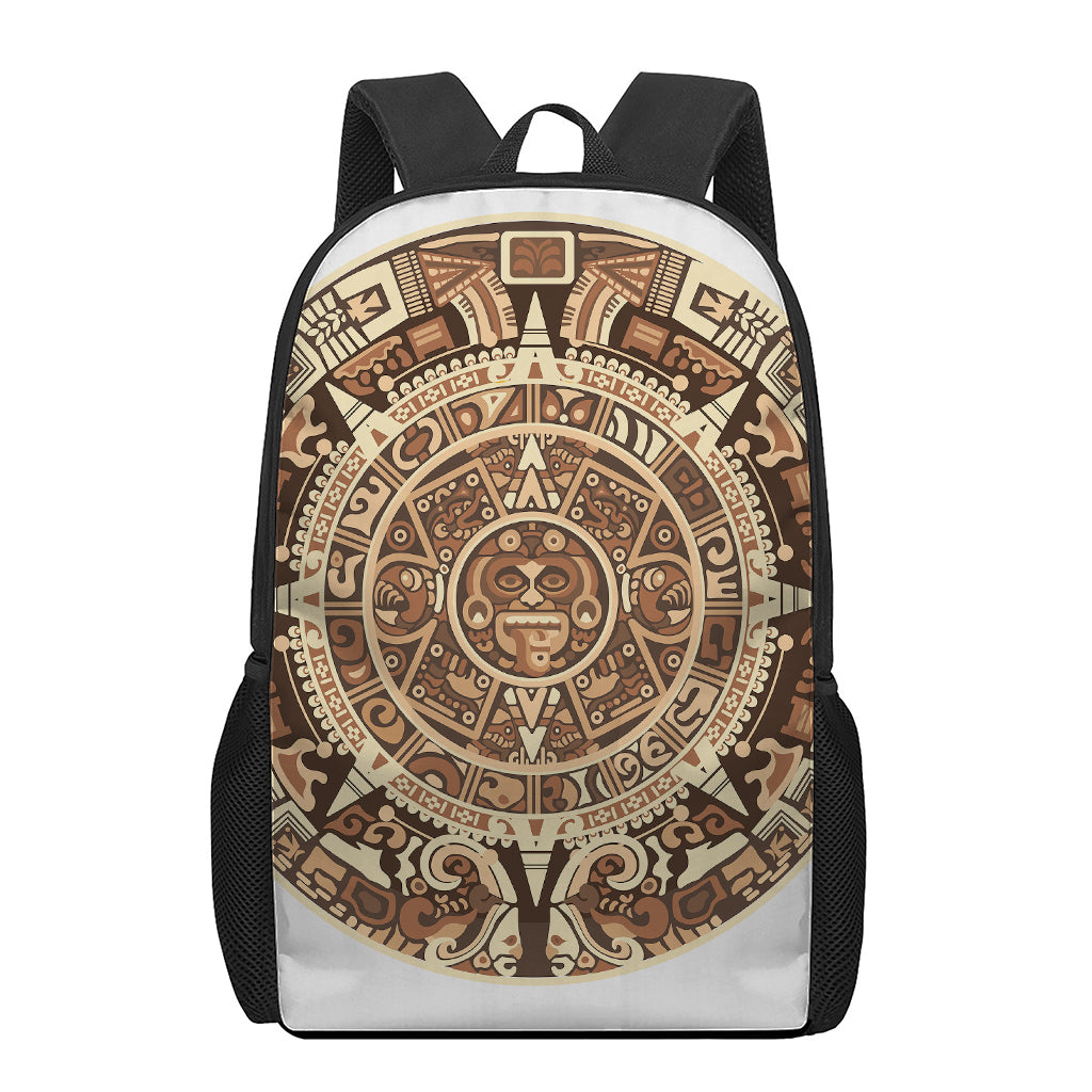 Tribal Maya Calendar Print 17 Inch Backpack