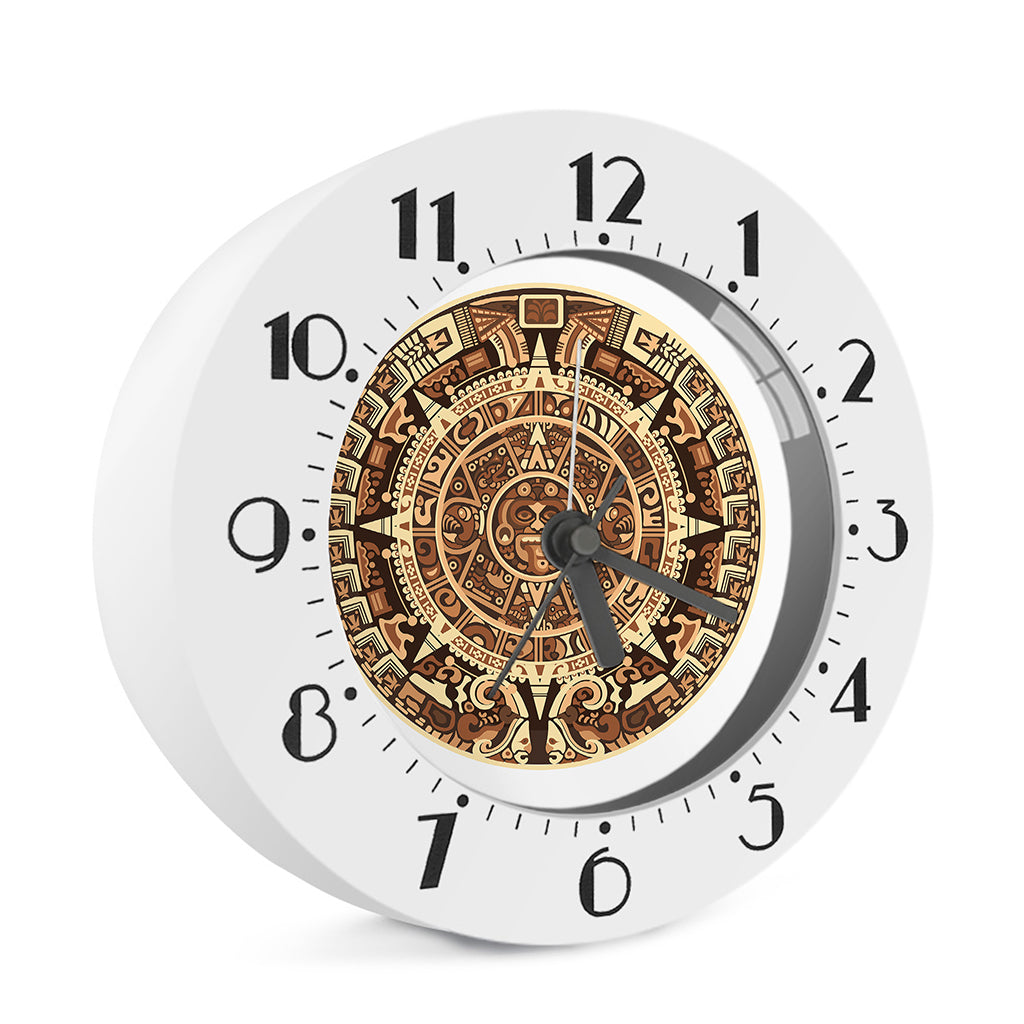 Tribal Maya Calendar Print Alarm Clock