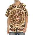 Tribal Maya Calendar Print Aloha Shirt