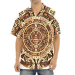 Tribal Maya Calendar Print Aloha Shirt