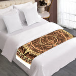 Tribal Maya Calendar Print Bed Runner