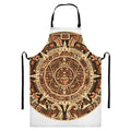 Tribal Maya Calendar Print Bib Apron With Pocket