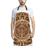 Tribal Maya Calendar Print Bib Apron With Pocket
