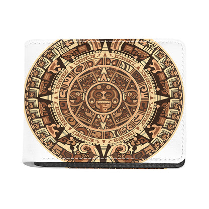 Tribal Maya Calendar Print Bifold Wallet