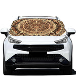 Tribal Maya Calendar Print Car Windshield Snow Cover