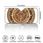 Tribal Maya Calendar Print Car Windshield Sun Shade