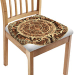 Tribal Maya Calendar Print Chair Cushion Cover