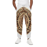 Tribal Maya Calendar Print Cotton Pants