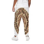 Tribal Maya Calendar Print Cotton Pants