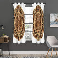 Tribal Maya Calendar Print Grommet Curtain Panels
