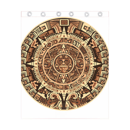 Tribal Maya Calendar Print Curtain