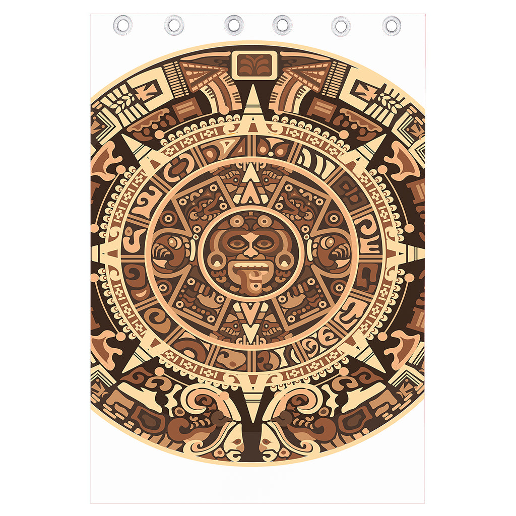 Tribal Maya Calendar Print Curtain
