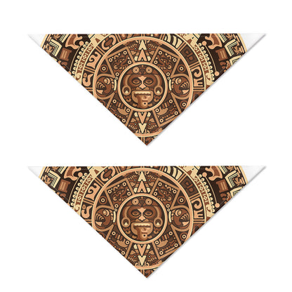 Tribal Maya Calendar Print Dog Bandana
