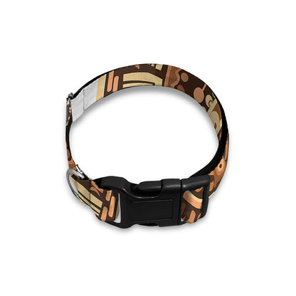 Tribal Maya Calendar Print Dog Collar