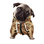 Tribal Maya Calendar Print Dog Zip Up Hoodie