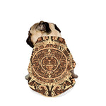 Tribal Maya Calendar Print Dog Zip Up Jacket