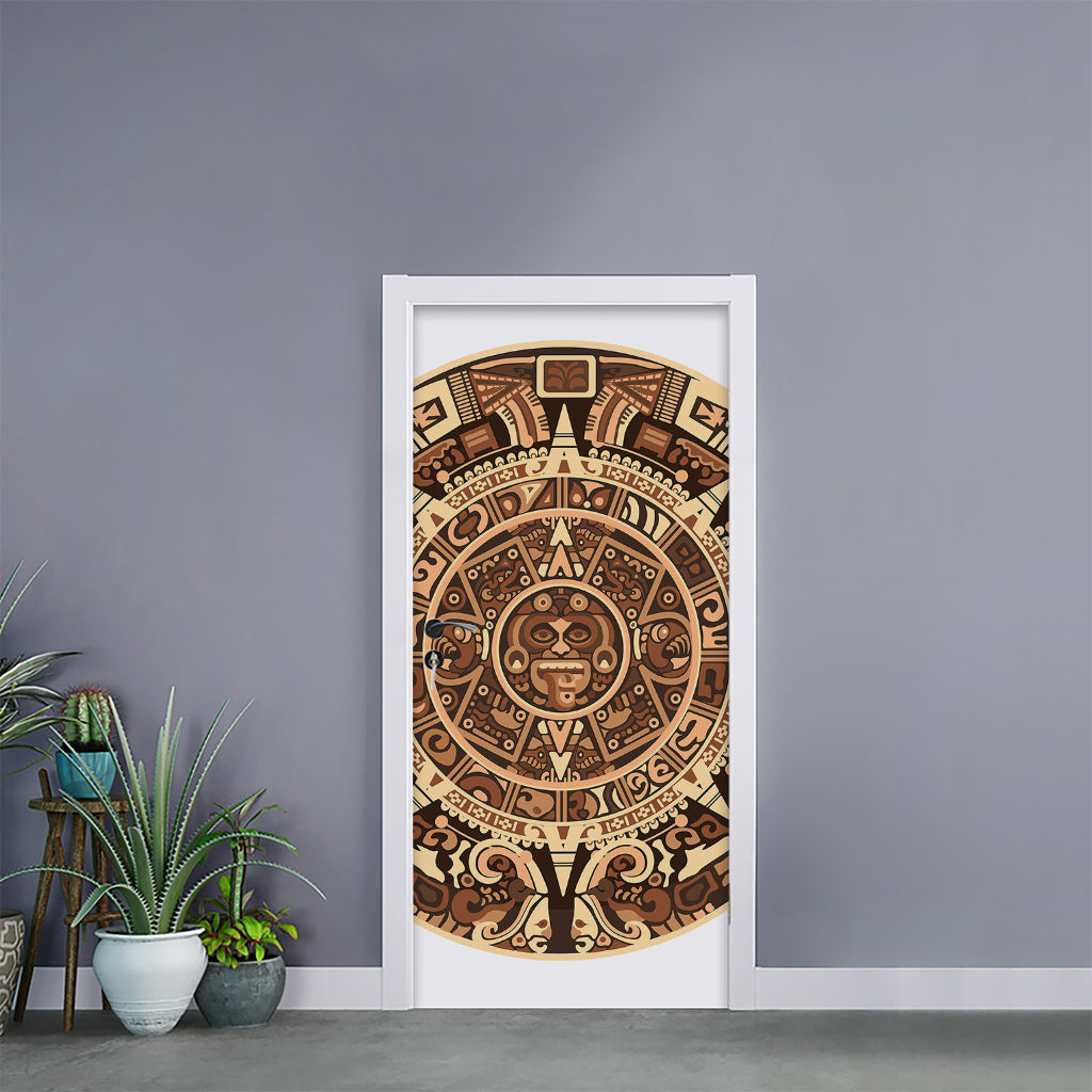 Tribal Maya Calendar Print Door Sticker