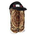 Tribal Maya Calendar Print Double Neoprene Wine Tote