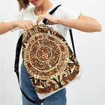 Tribal Maya Calendar Print Drawstring Backpack