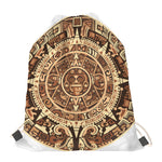 Tribal Maya Calendar Print Drawstring Bag