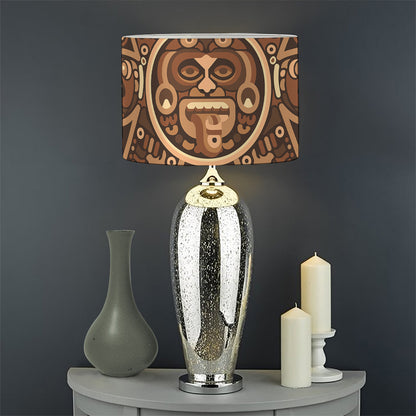 Tribal Maya Calendar Print Drum Lamp Shade