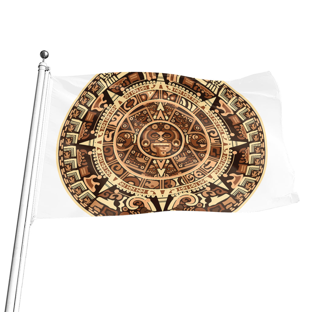 Tribal Maya Calendar Print Flag