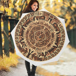 Tribal Maya Calendar Print Foldable Umbrella