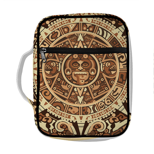 Tribal Maya Calendar Print Front Pocket Bible Bag
