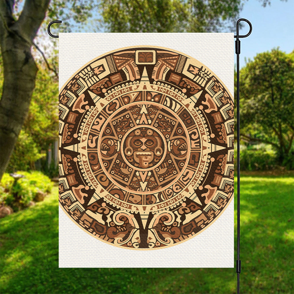 Tribal Maya Calendar Print Garden Flag