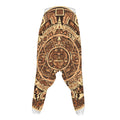 Tribal Maya Calendar Print Hammer Pants