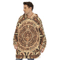 Tribal Maya Calendar Print Hoodie Blanket
