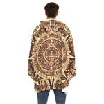 Tribal Maya Calendar Print Hoodie Blanket