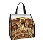 Tribal Maya Calendar Print Insulated Lunch Tote