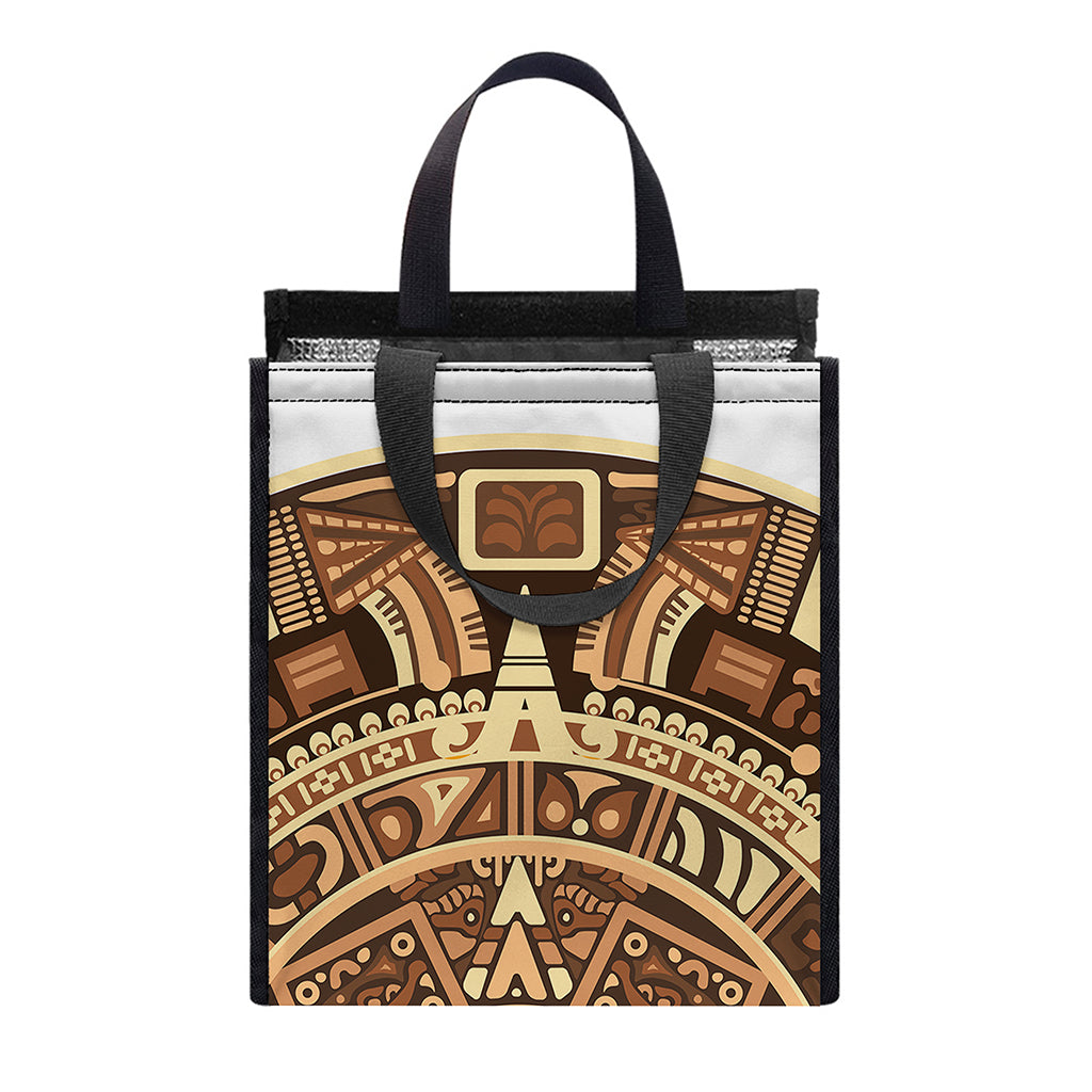 Tribal Maya Calendar Print Insulated Lunch Tote