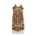 Tribal Maya Calendar Print Jersey Midi Cami Dress