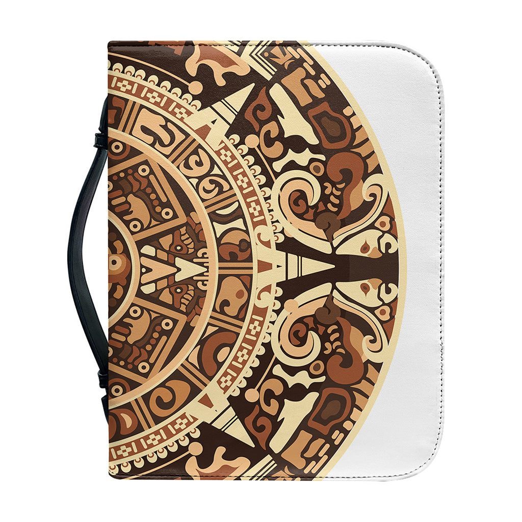 Tribal Maya Calendar Print Leather Bible Cover