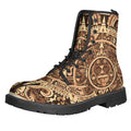 Tribal Maya Calendar Print Lace-Up Boots