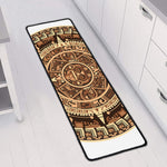 Tribal Maya Calendar Print Long Kitchen Mat