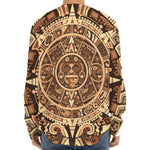 Tribal Maya Calendar Print Long Sleeve Baseball Jersey